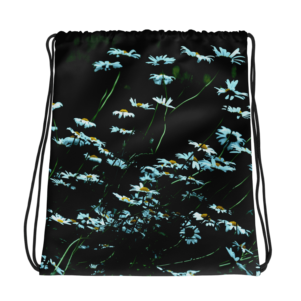 Rucksackbeutel mit Kordelzug - Blumenwiese bei Nacht product image (1)