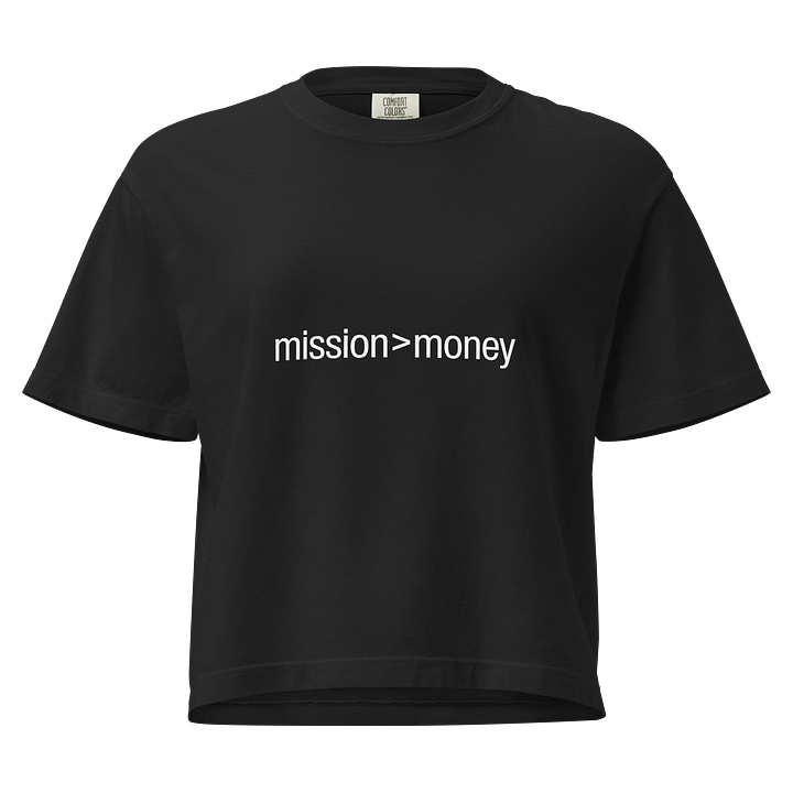 Mission > Money Women's BOXY TEE product image (1)