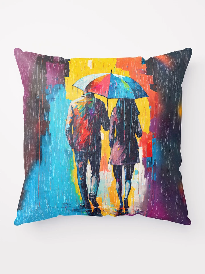 Walking In The Rain - Romantic Abstract Throw Pillow product image (1)