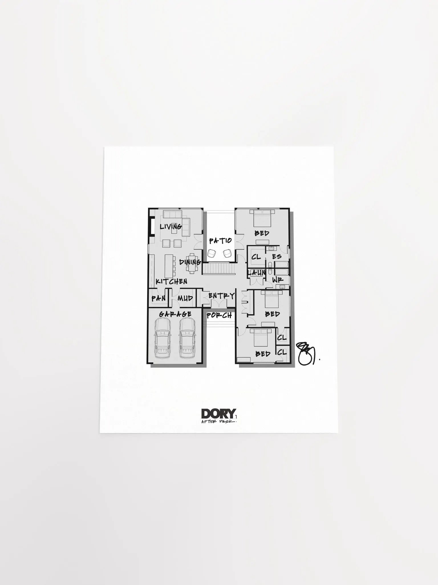 Alphabet Floor Plan Poster - H product image (4)