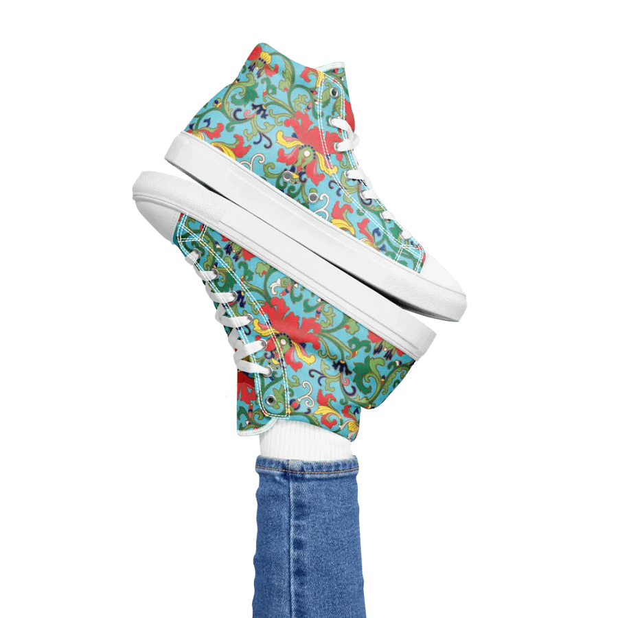 Ornate Vines Women's High Top Canvas Shoes product image (6)
