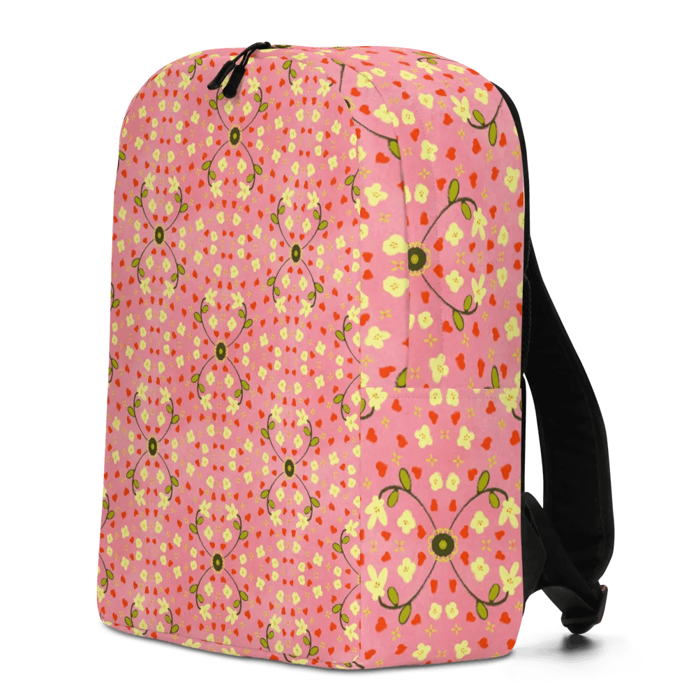 Hearts and Flowers Pink Backpack product image (12)