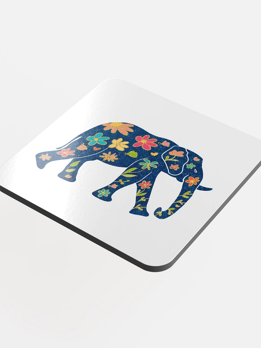 Boho Elephant With Flowers Coaster product image (4)