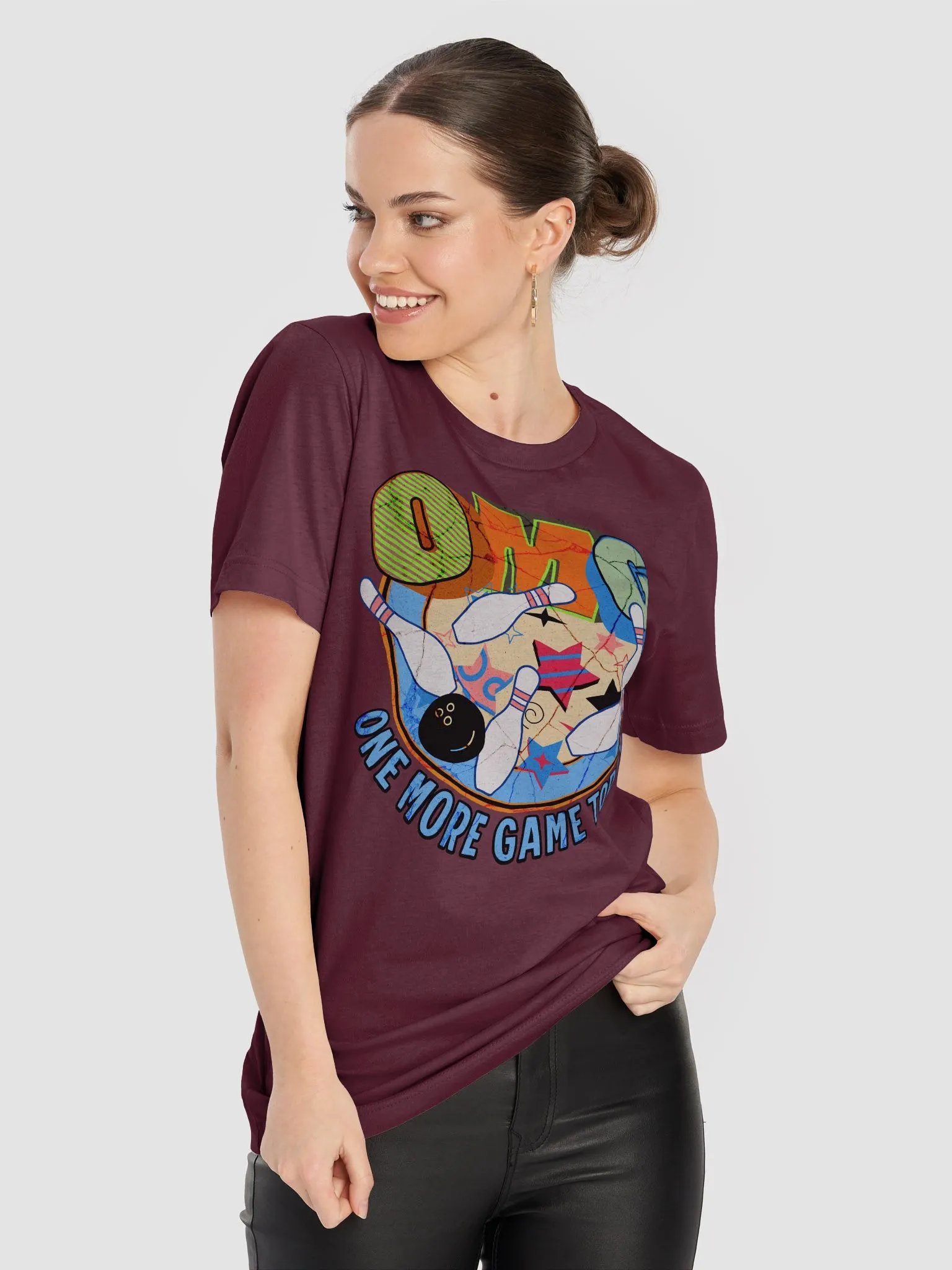 OMG One More Game Today Bowling Strike Again Graphic Tee product image (3)