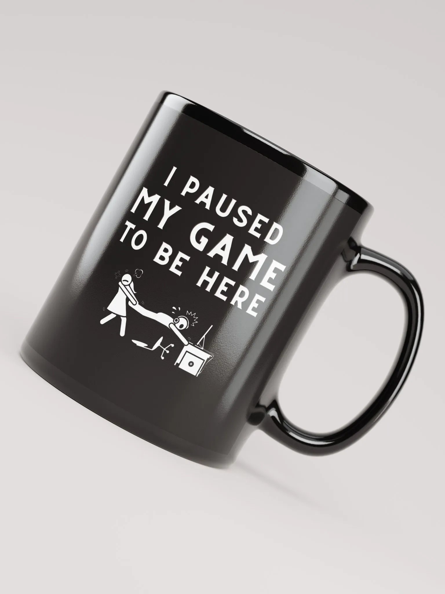 I Paused My Game Coffee Mug (Black) product image (7)