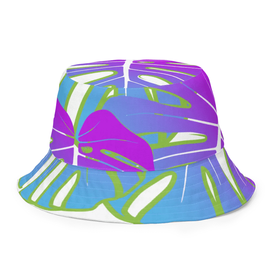 Neon Monstera Madness Reversible Bucket Hat product image (9)