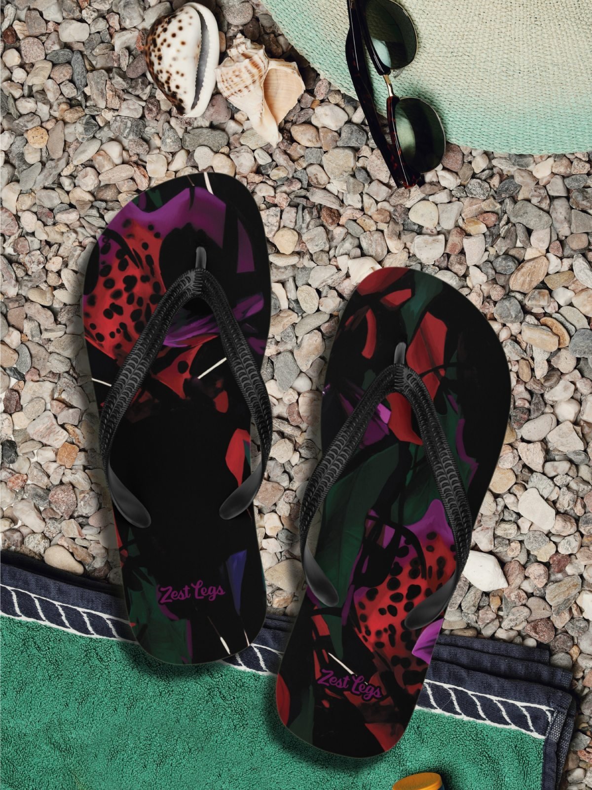 Flip flops "Blosoom At Midnight" product image (2)