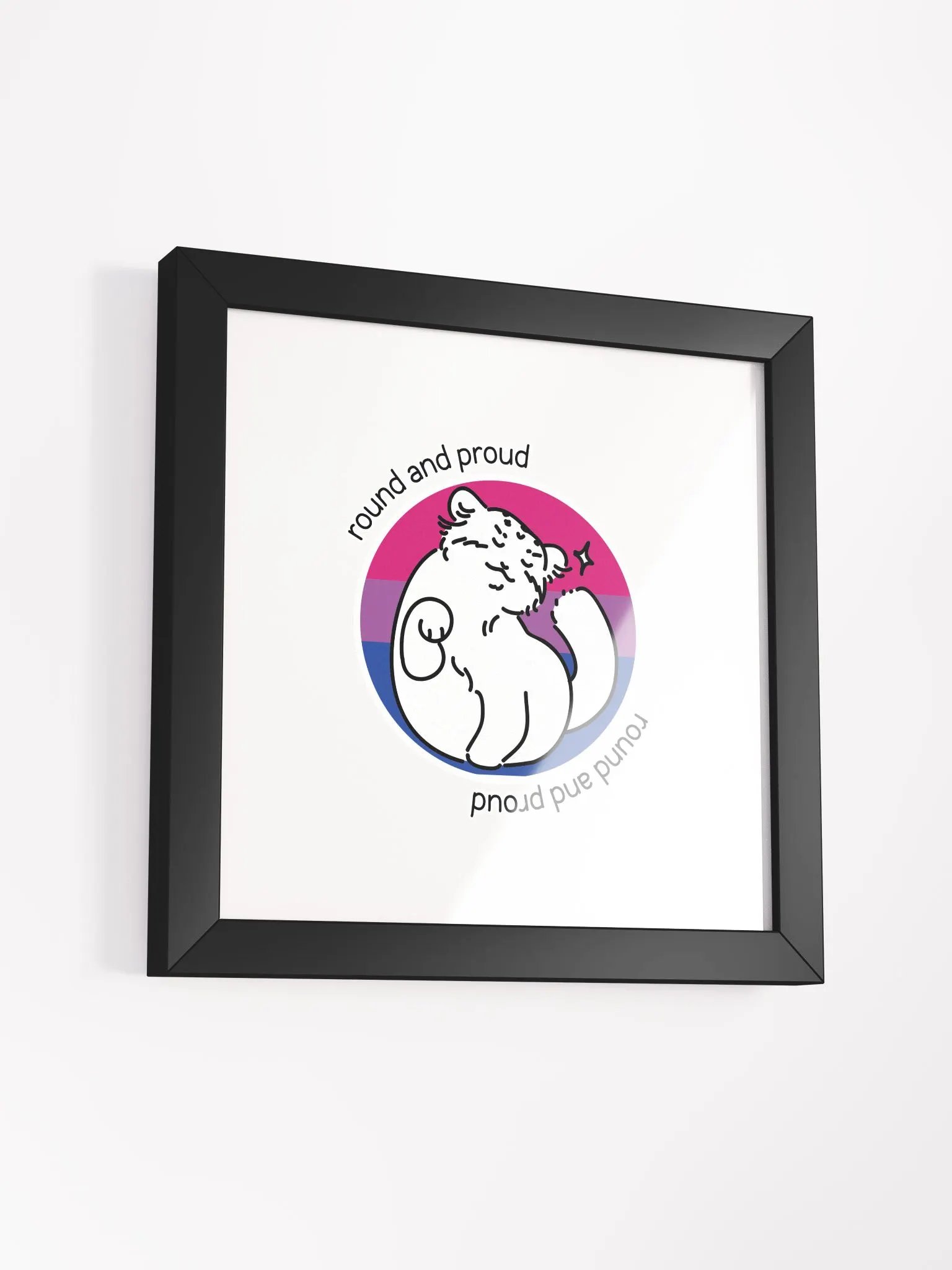 Round and Proud Manul Bisexual Version - Framed Print product image (7)