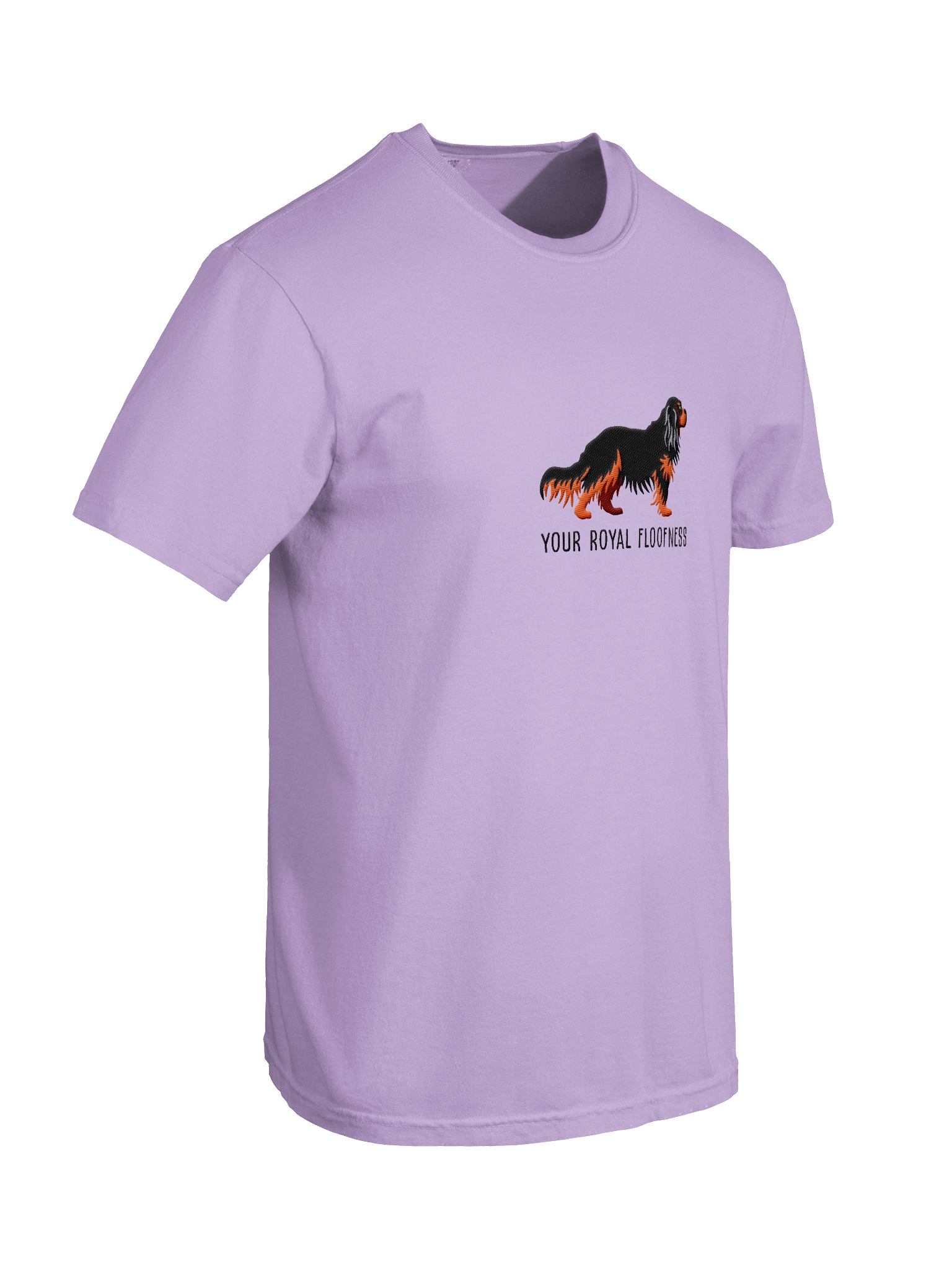 Your Royal Floofness T-Shirt(Embroidered) of a Cavalier King Charles Spaniel(Black & Tan) product image (38)