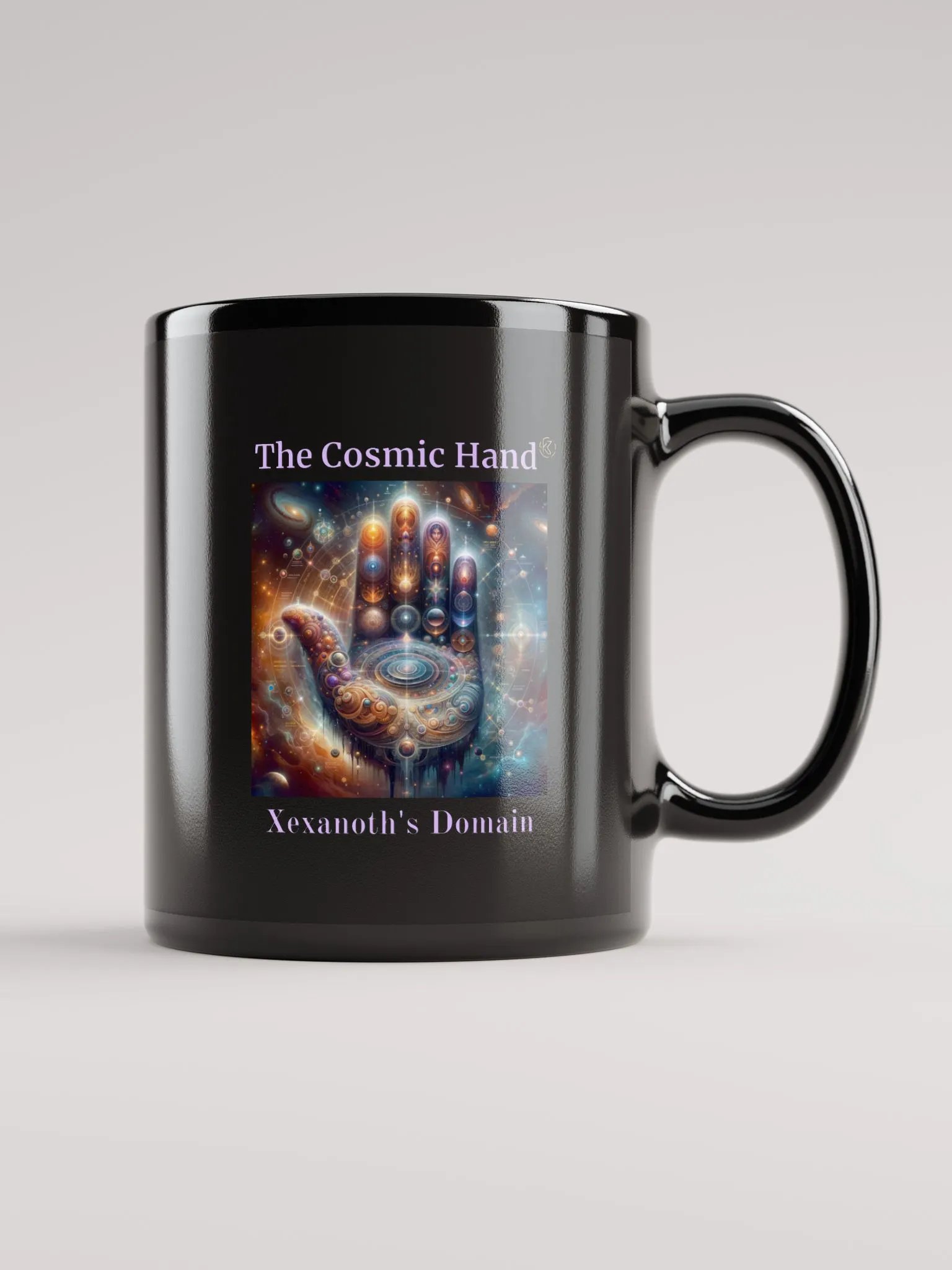 The Cosmic Hand | Black Glossy Mug product image (1)