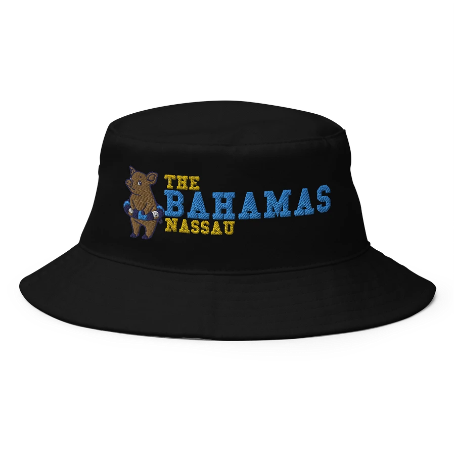 Nassau Bahamas Hat : Bahamas Swimming Pigs Bucket Hat Embroidered product image (1)