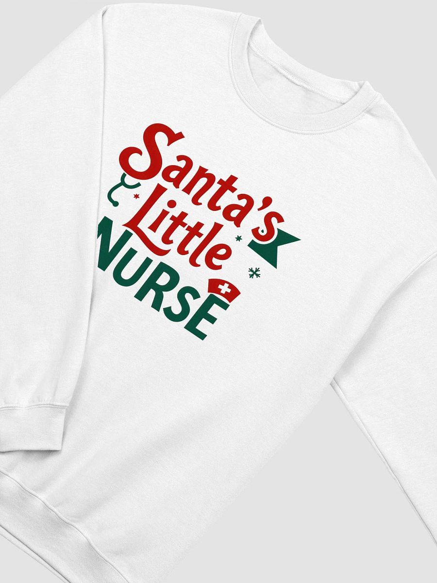 Festive Santa's Little Nurse Crewneck product image (9)