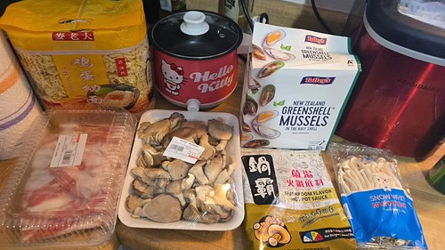 Hot pot night! Also had quail eggs