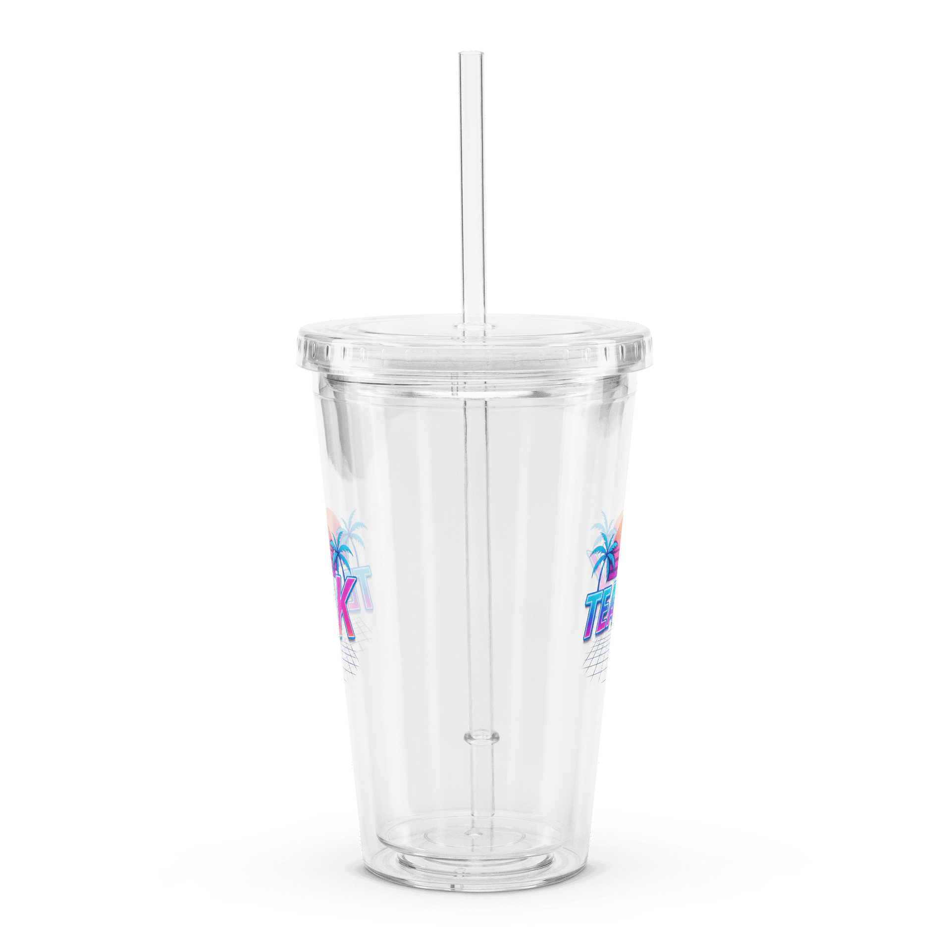 Team K 1980's Clear Plastic Tumbler product image (3)