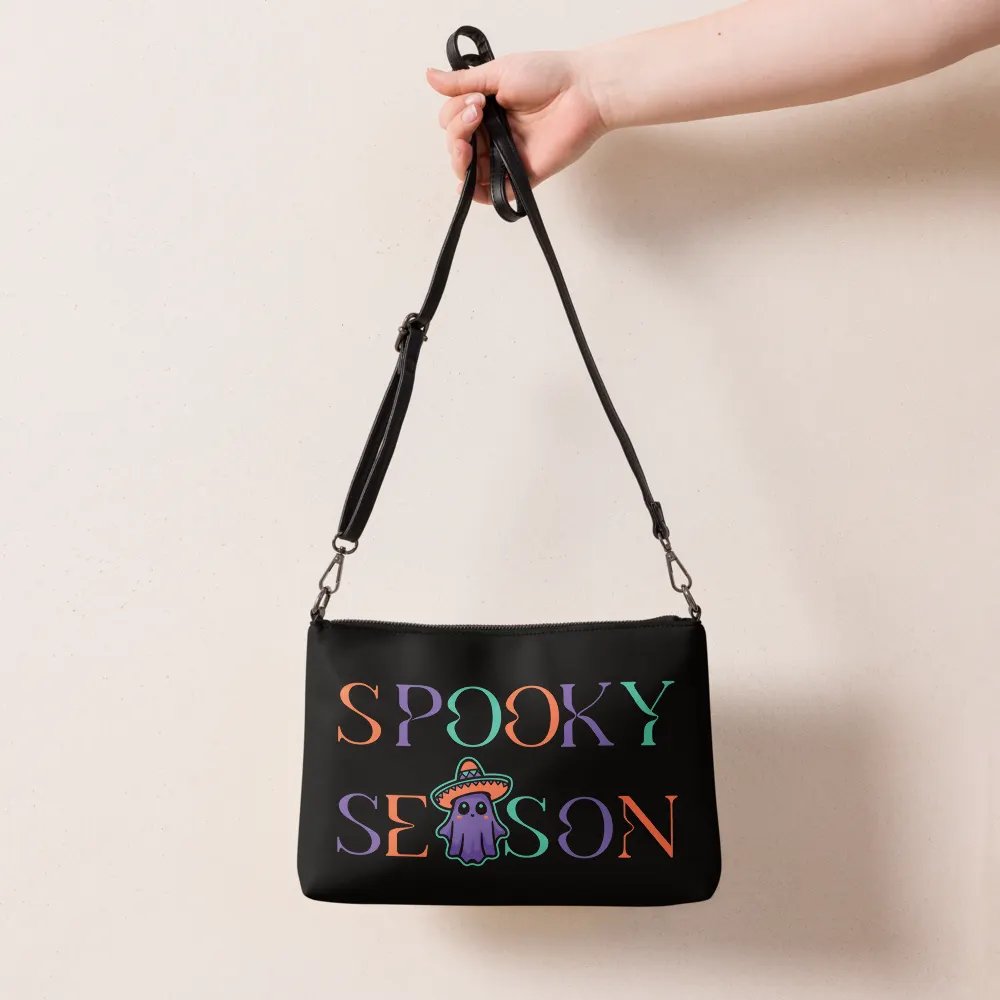 Spooky Season Sombrero Ghost Colorful Flip-Sided Faux Leather Crossbody Bag product image (7)