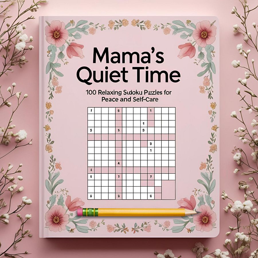 Mama’s Quiet Time - 100 Relaxing Sudoku Puzzles for Peace and Self-Care product image (1)