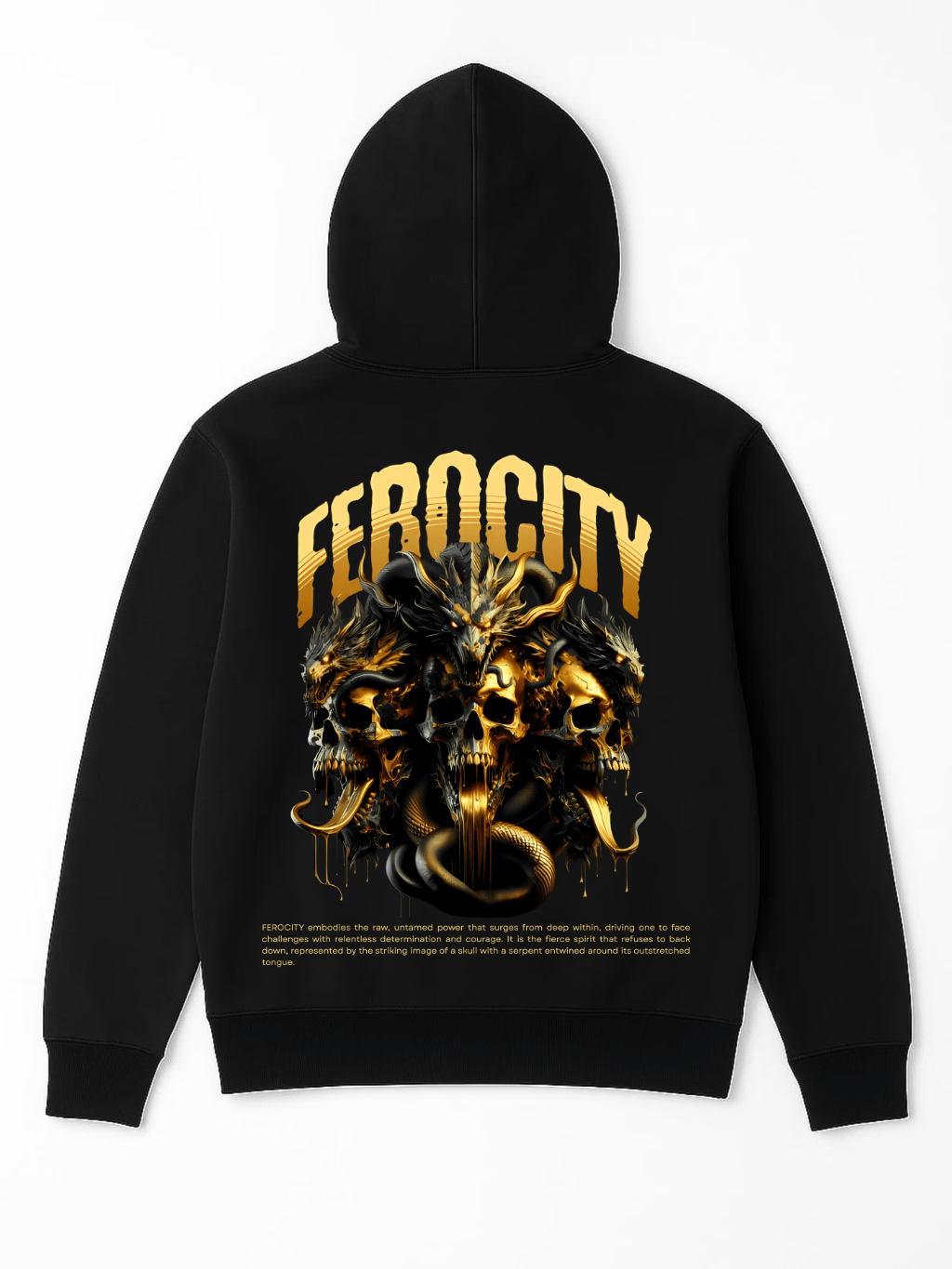 Ferocity- Streetwear Dark Fashion Unisex Hoodie - Premium Cotton Heritage M2580 product image (1)