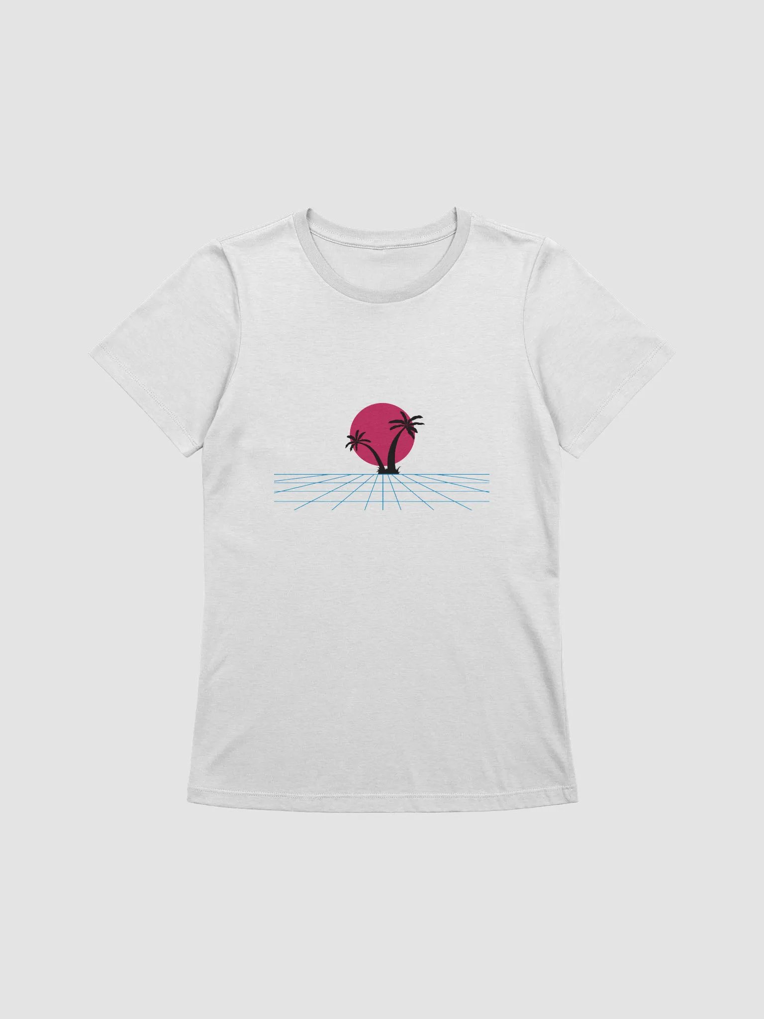 Retro Sunset Palm Trees Women's Relaxed T-Shirt product image (1)