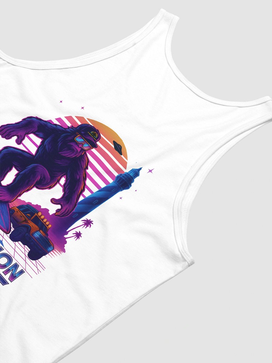 Destination Bigfoot Bronco Synthwave Bella+Canvas Jersey Tank (White) product image (5)