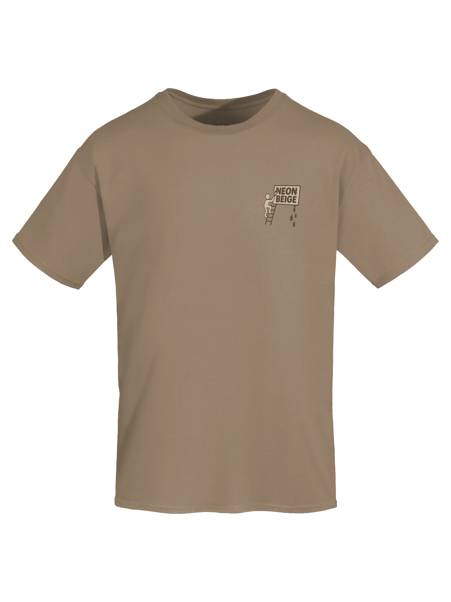 Neon Beige Pocket Tee (Brown Tee) product image (7)
