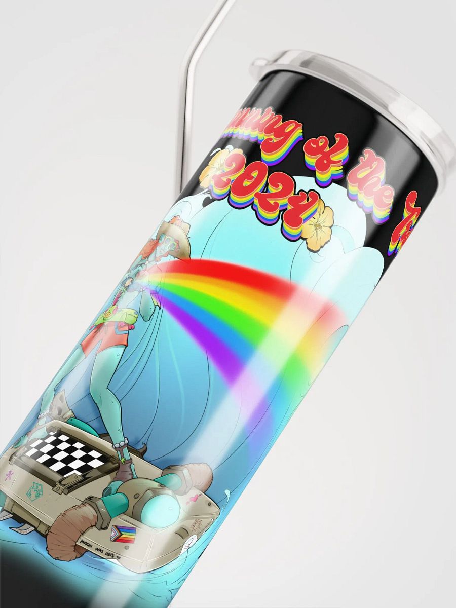 Running of the Trolls Rainbow Drinking Cup with Straw - by Mischi product image (9)