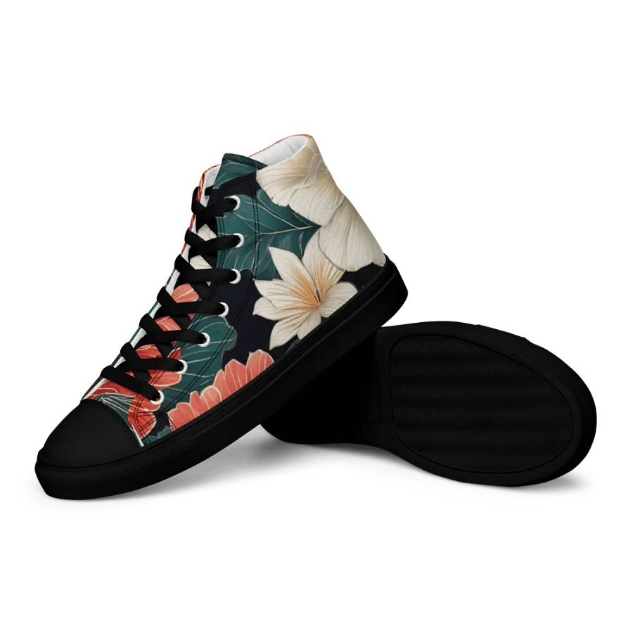 Women's Floral Harmony High Top Canvas Shoes product image (12)