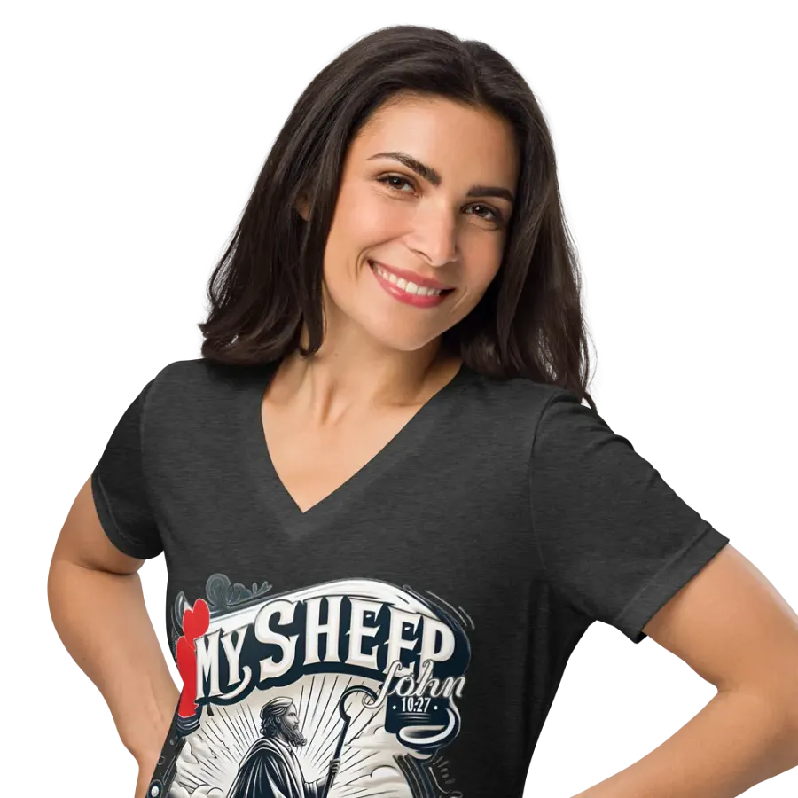 My Sheep Hear My Voice V-Neck T-Shirt product image (3)