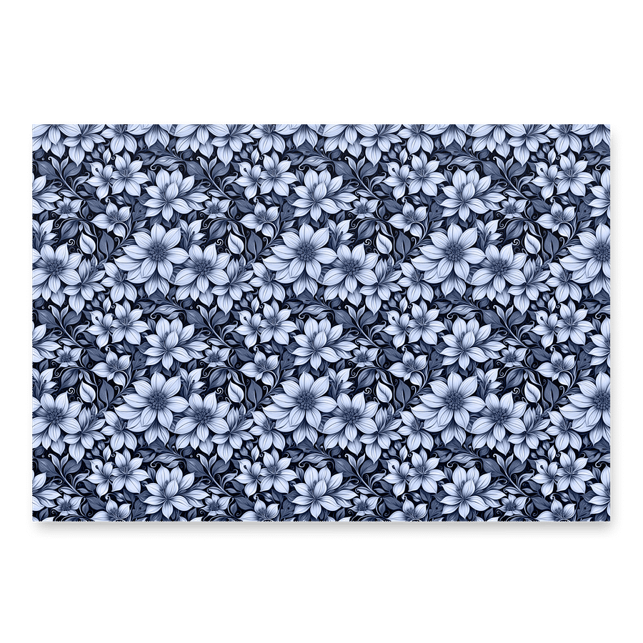 Indigo Flowers Paper Sheet product image (2)