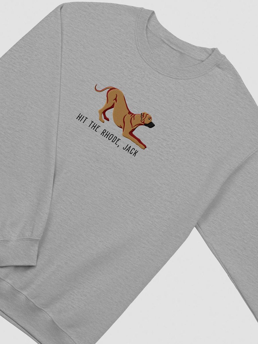 Hit the Rhode, Jack Sweatshirt (Embroidered) of a Rhodesian Ridgeback(Tan) product image (12)
