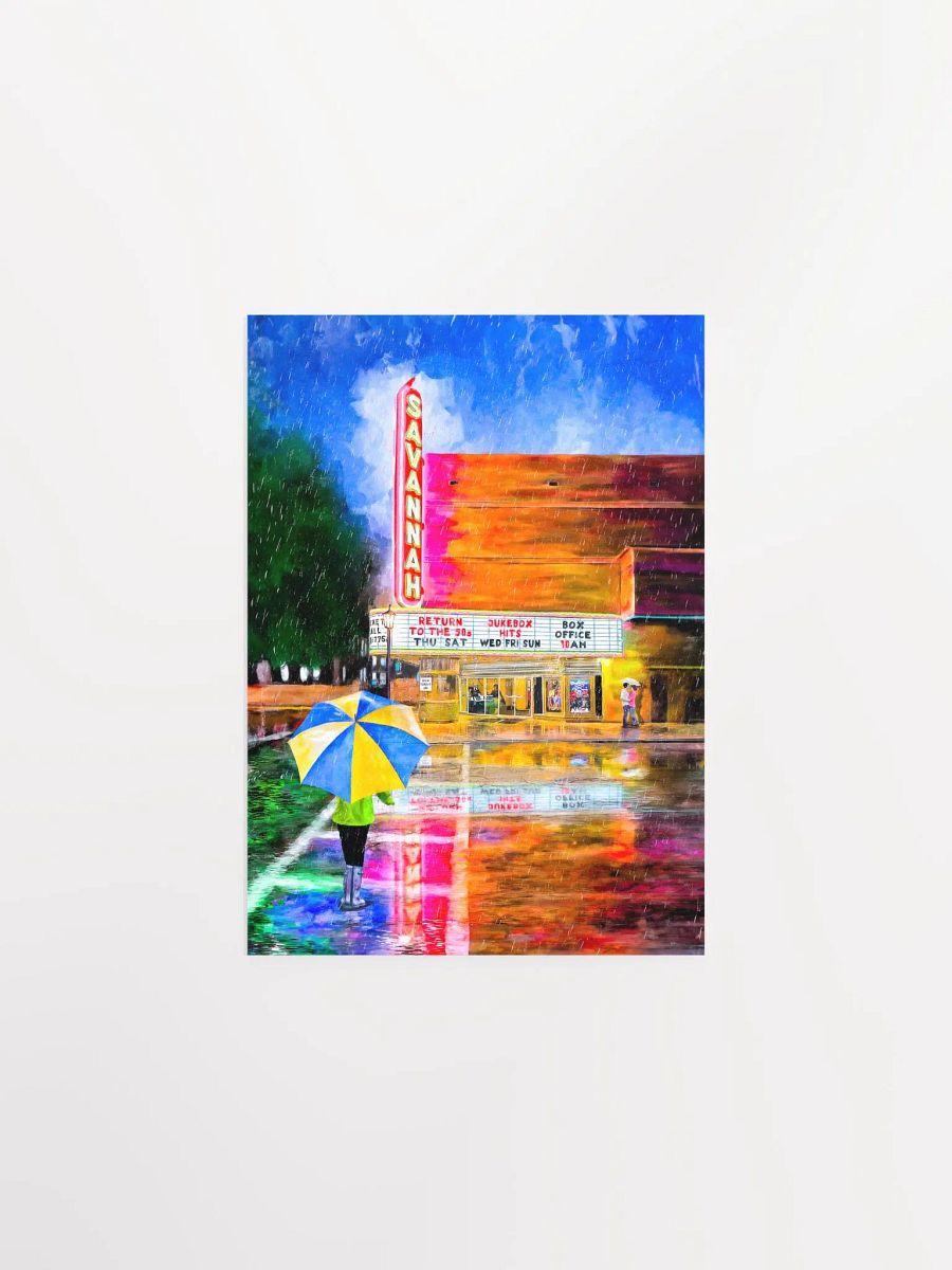 Savannah Theatre In The Rain – Matte Poster product image (2)
