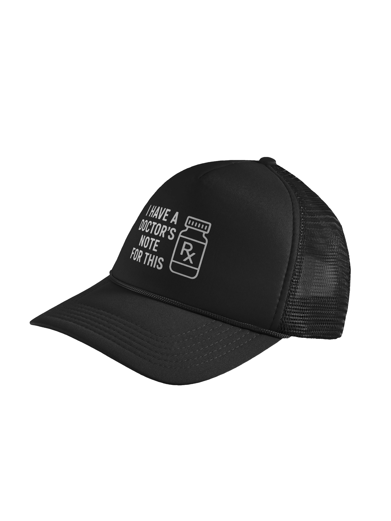 I Have A Doctor's Note For This Hat (Black) product image (4)
