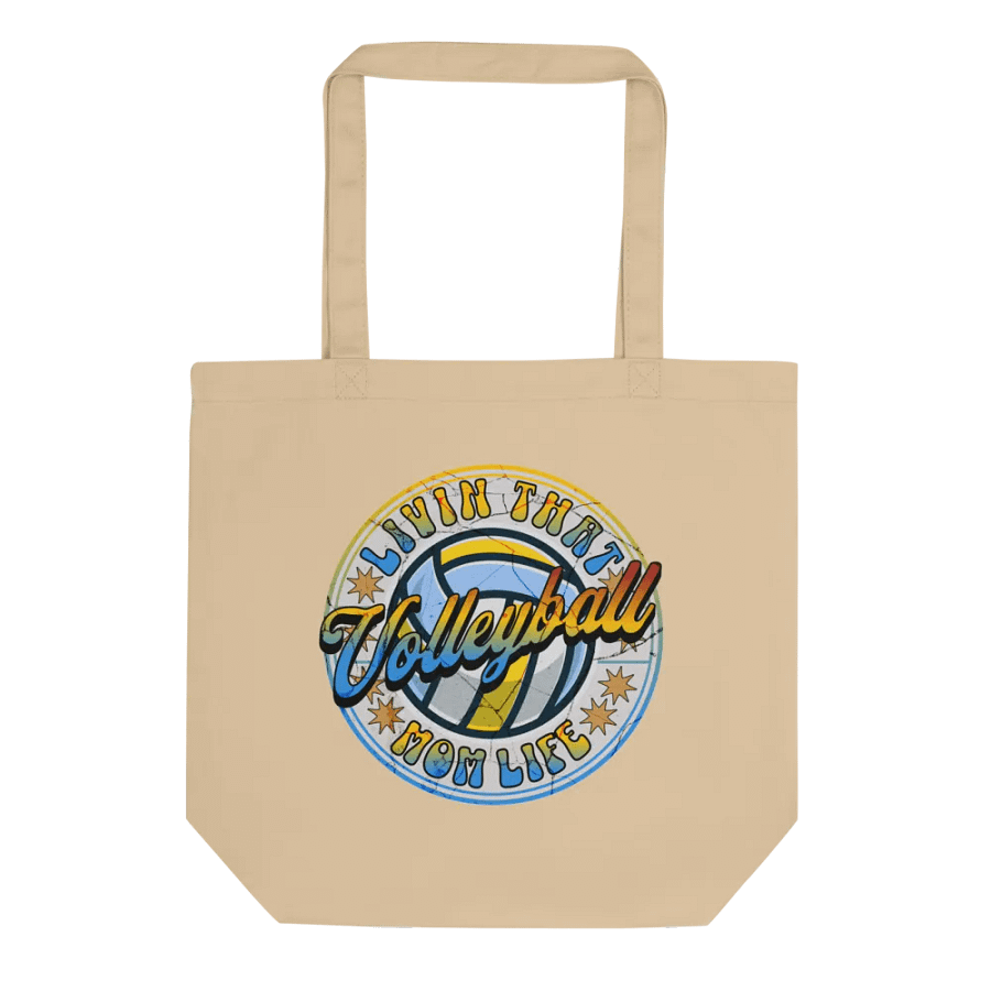 Livin That Mom Life Volleyball Vintage Tote Bag product image (1)