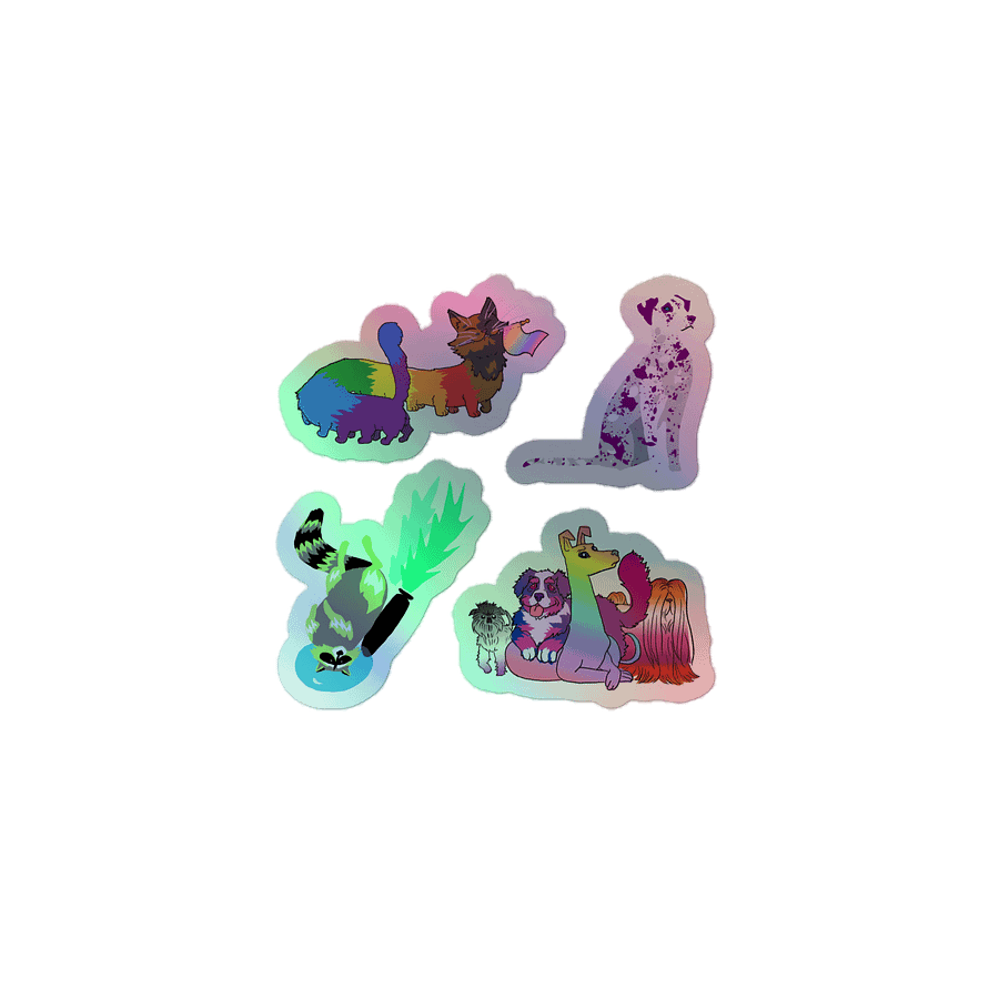 Holographic Pride Scrungle Stickers! product image (1)