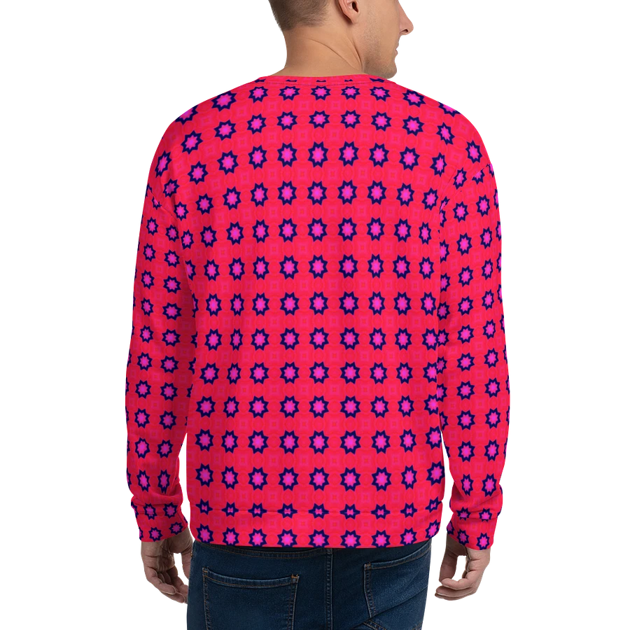 Abstract Red Unisex All Over Print Sweatshirt product image (2)