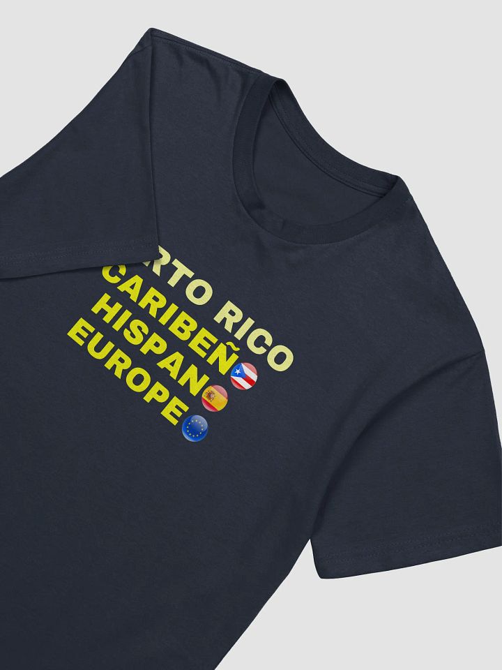 Camiseta manga corta negra - Puerto Rico Caribeño Hispano Europeo product image (2)
