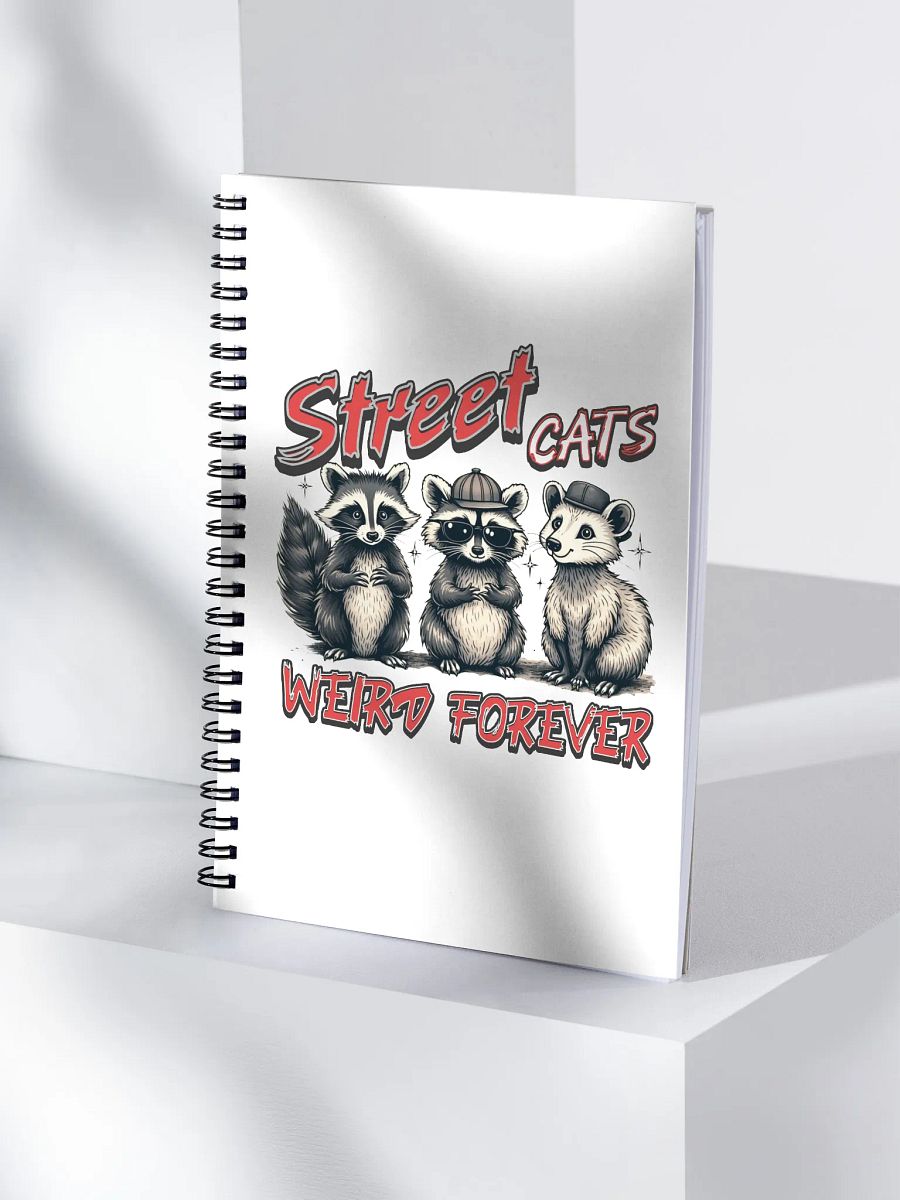 Street Cats Weird Forever Raccoon Trio Spiral Notebook product image (1)