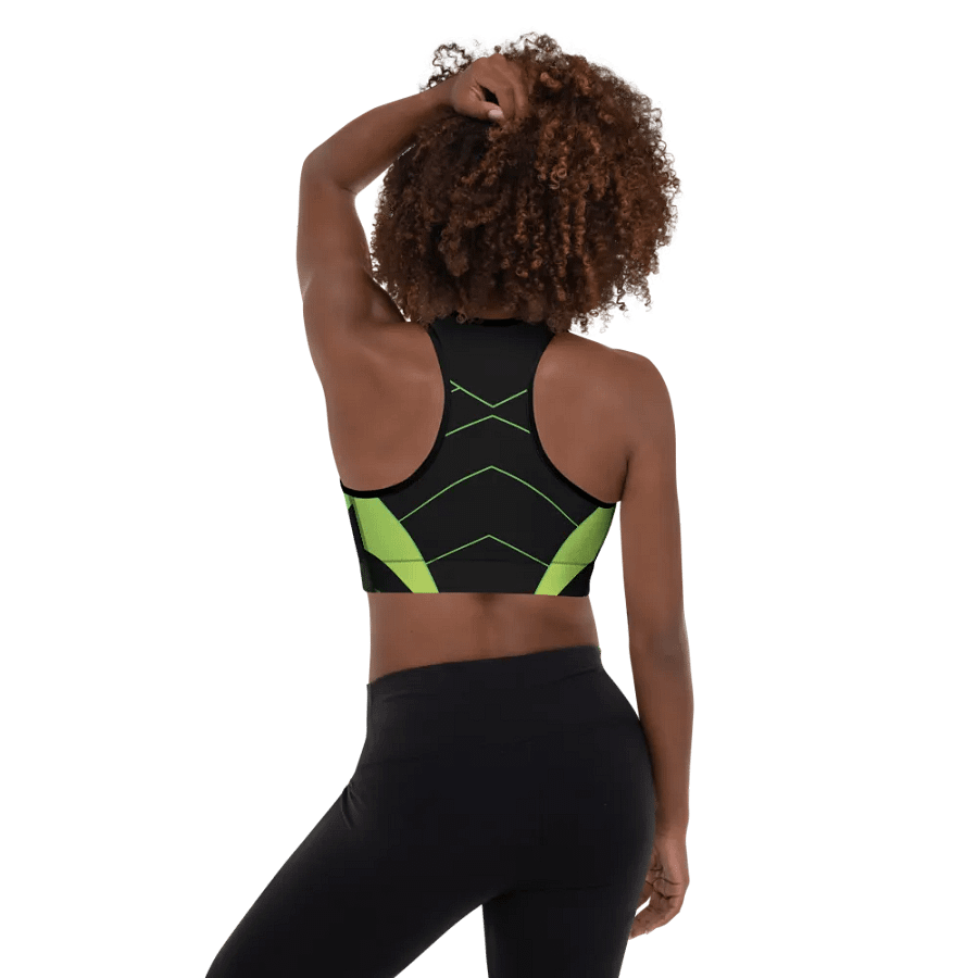 Green/Black Padded Sports Bra product image (4)