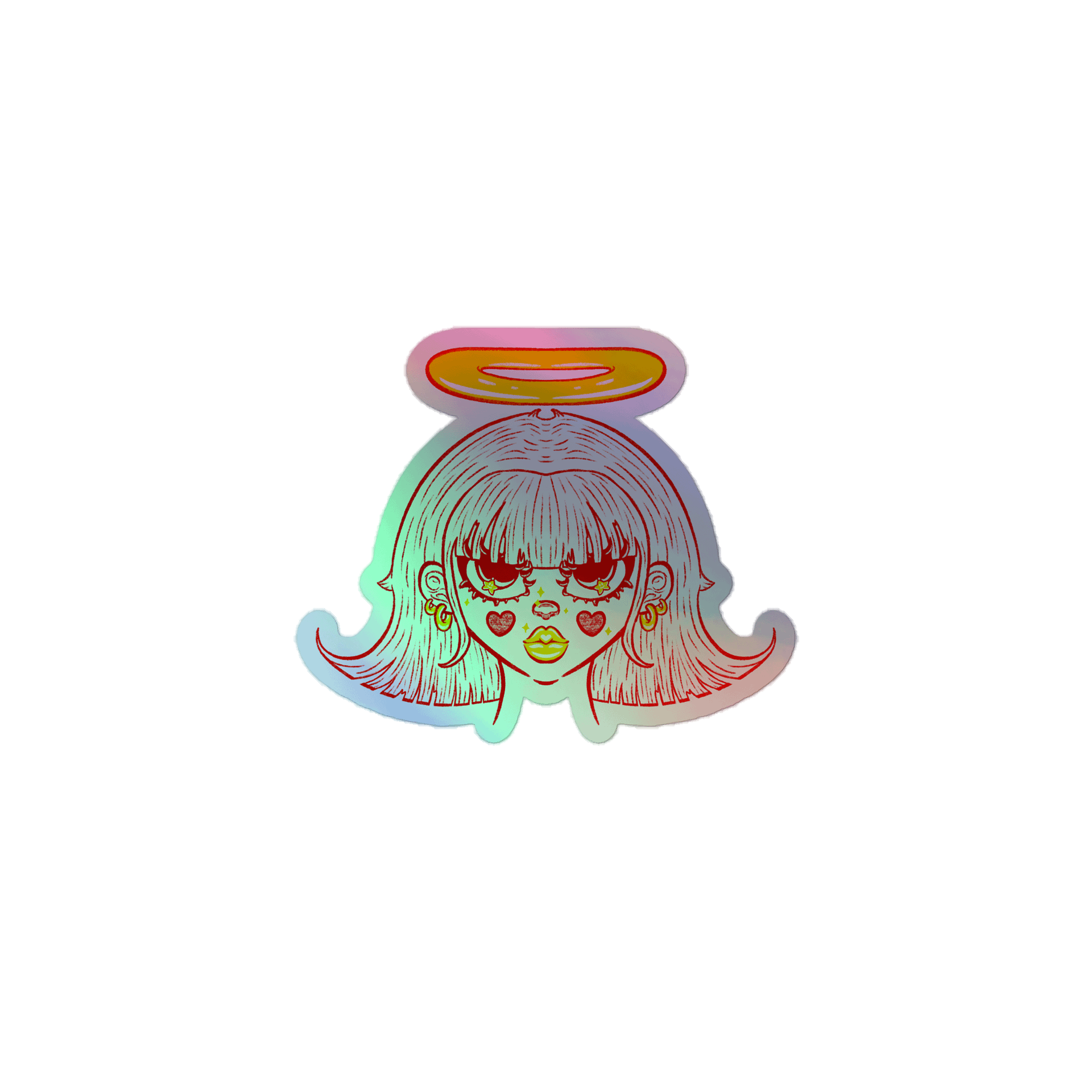 el angelito del verano - holographic sticker product image (1)