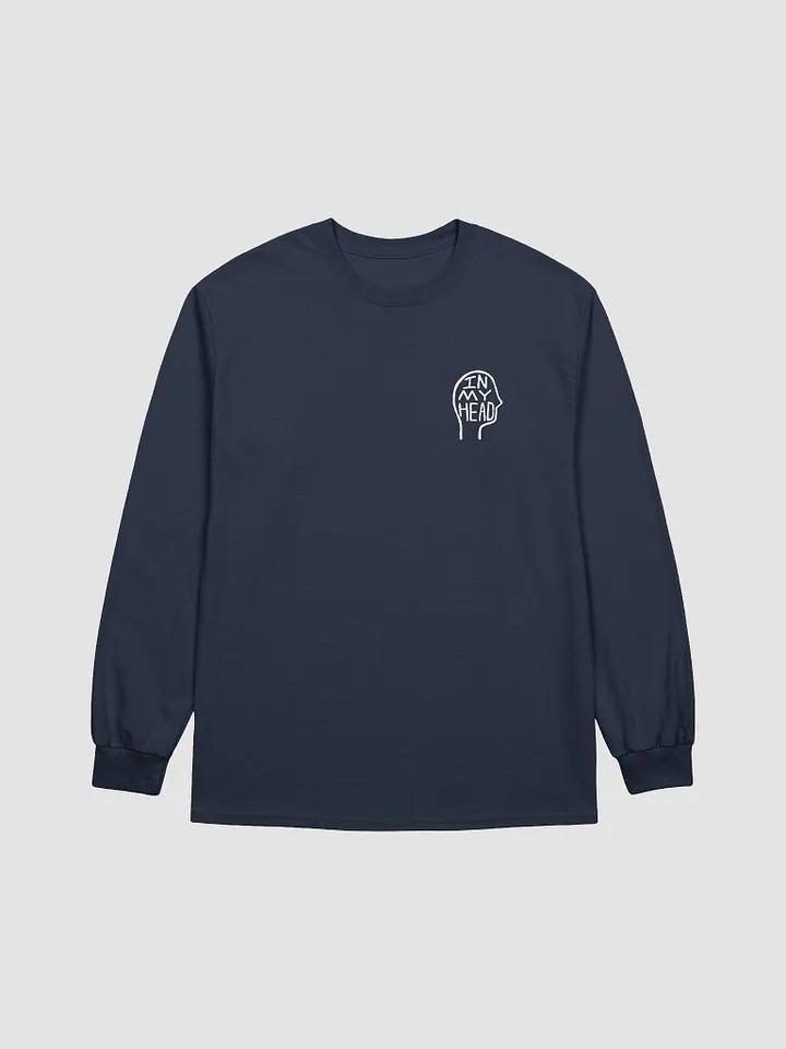 In My Head (sm. white design) printed cotton long sleeve product image (2)