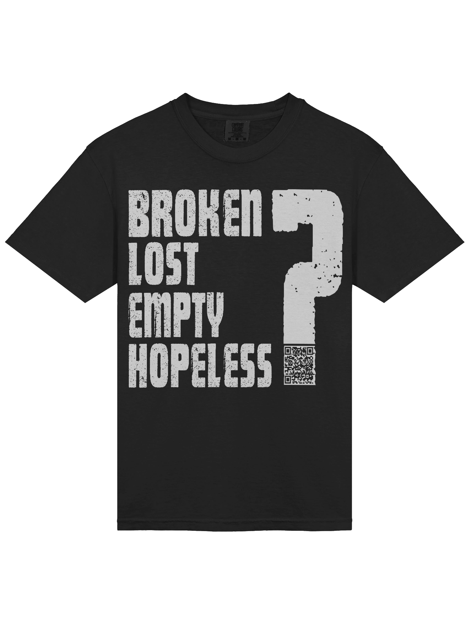 Gospel QR Code front Heavy Tee product image (30)