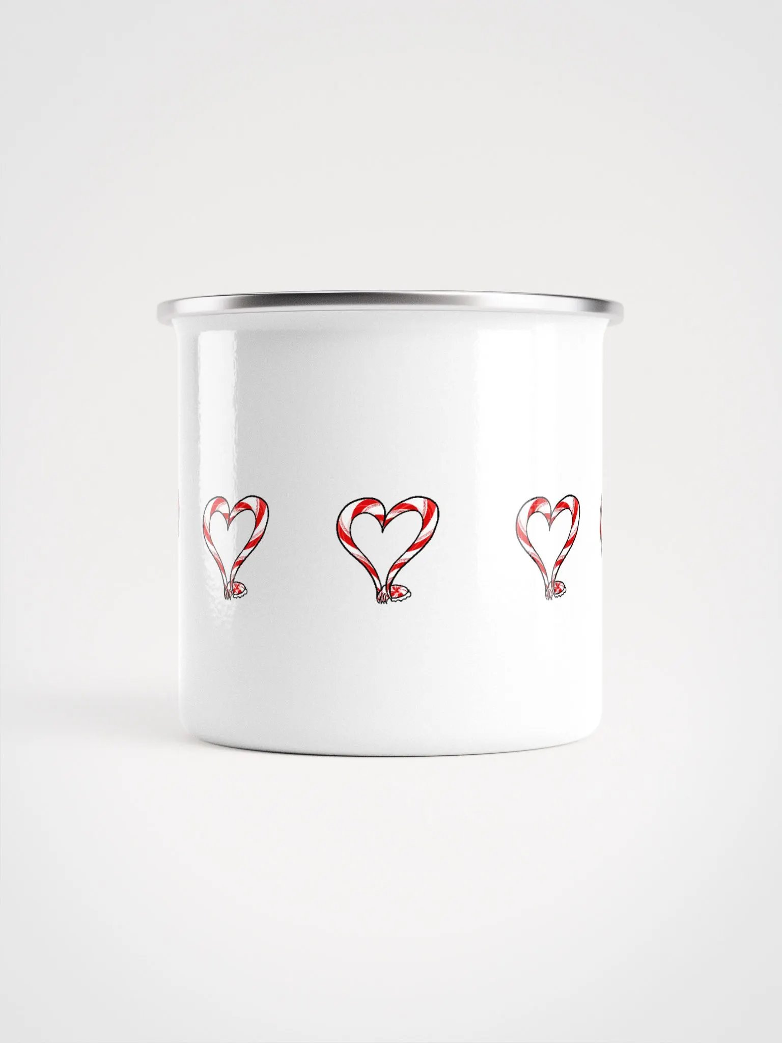 Candy Cane Tentacle Heart Enamle Mug product image (2)