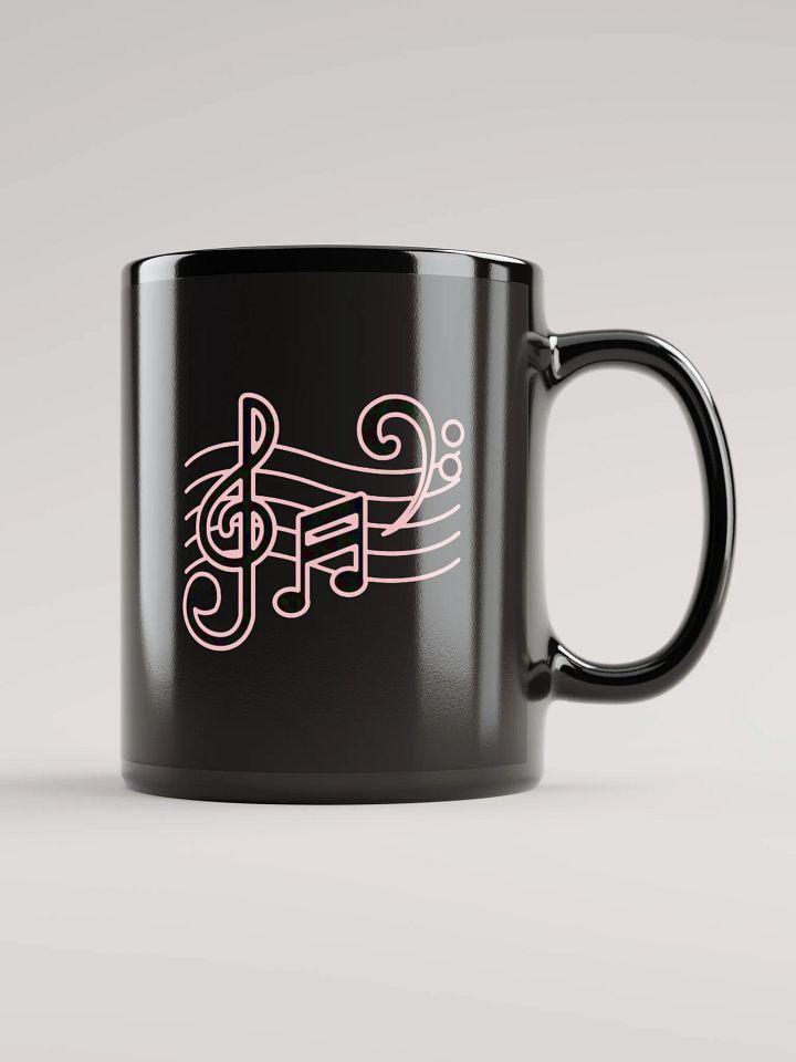 Vibrant Musical Notes Magic Mug Black product image (1)