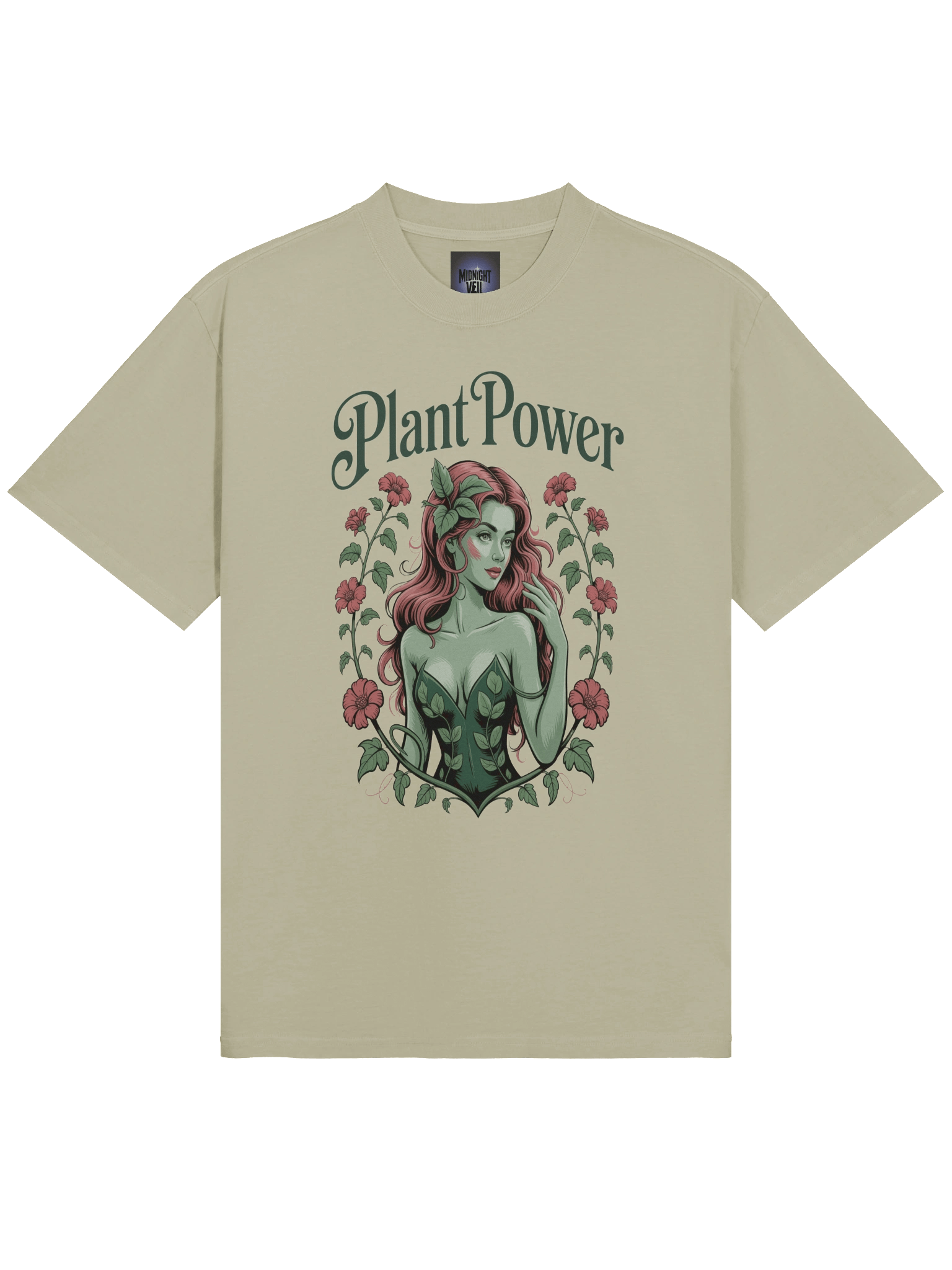 Verdant Dominion: Poison Ivy Plant Power Oversized Faded T-Shirt product image (27)