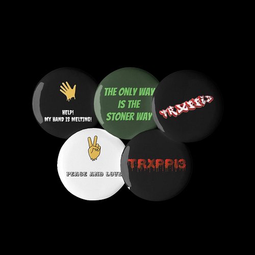 Made a new pin set plus stickers! Check them out! #merch https://trxppi3-shop.fourthwall.com/pages/browse-merch