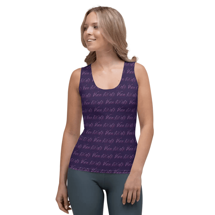 Purple Passion Vixen Hotwife Print Fitted Tank Top product image (1)