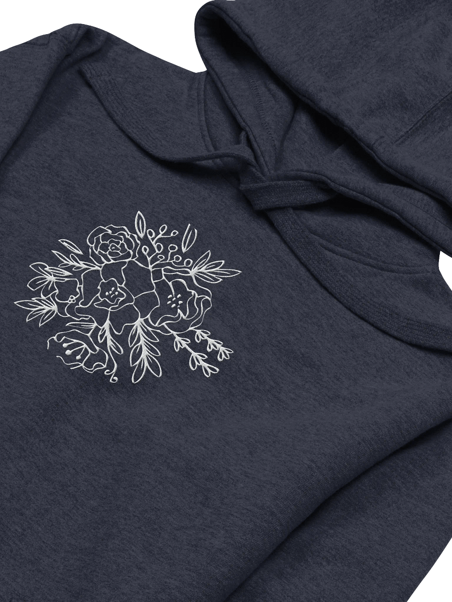 Ultimate Comfort outlined flower embroidered Design Unisex Hoodie product image (27)