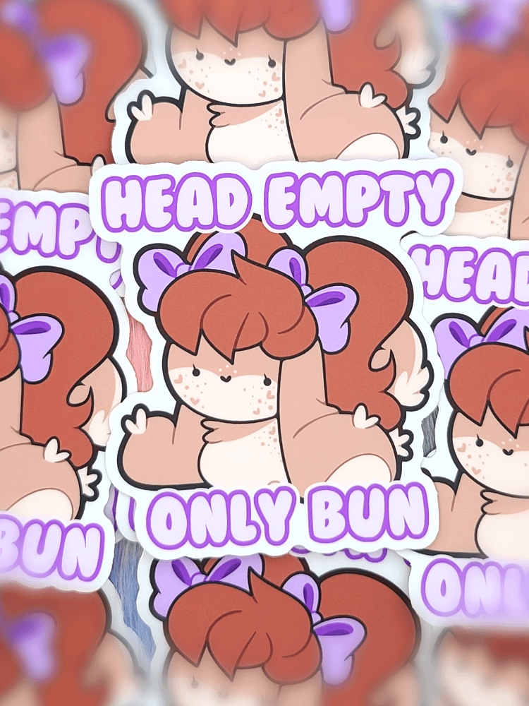 Head Empty Only Bun | Sticker product image (1)