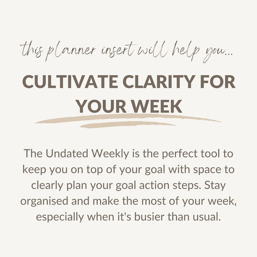 The Undated Weekly - Printable A5 Planner Insert product image (4)
