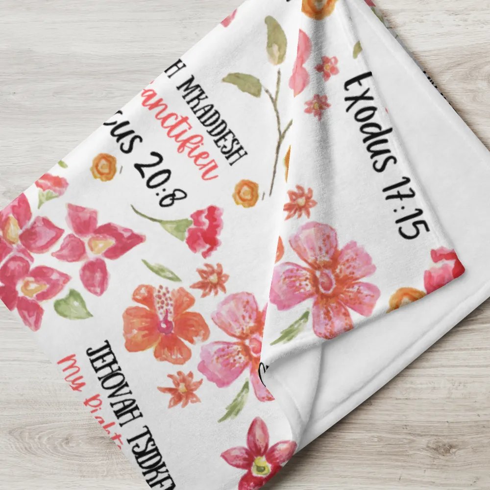 White Floral Names Of God Blanket product image (6)