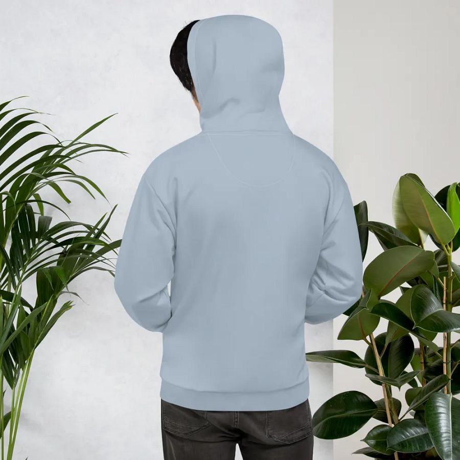 Plain Light Grayish Blue True Summer Unisex Recycled Polyester Heavyweight Premium Hoodie by Treasure Pie product image (11)